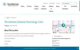 Terrebonne General Neurology Care website