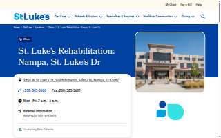 St. Luke's Rehabilitation: Nampa, St. Luke's Dr website