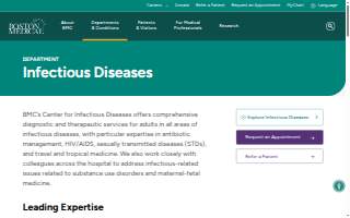 Infectious Diseases at Boston Medical Center website