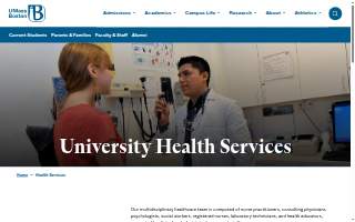 UMass Boston- University Health Services website
