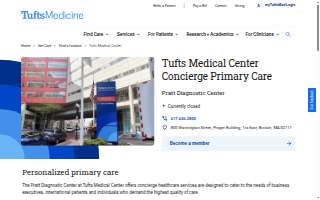 Tufts Medical Center Concierge Primary Care website