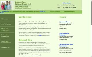Modern Care Medical Group website
