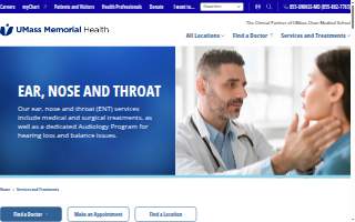 UMass Memorial Medical Center - Ear, Nose and Throat website