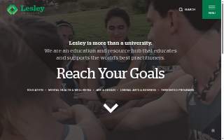 Lesley University Student Health Services website