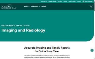 Imaging and Radiology at Boston Medical Center – South website