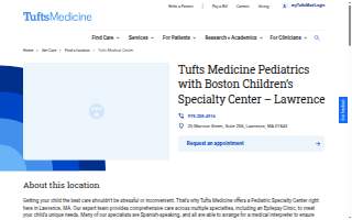 Tufts Medicine Pediatrics with Boston Children’s Specialty Center – Lawrence website