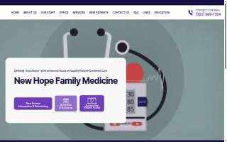 New Hope Family Medicine website