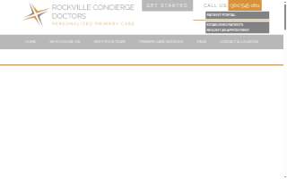 Rockville Concierge Doctors website