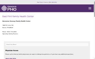 Genesys Family Health Center website