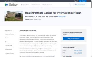 HealthPartners Center for International Health website