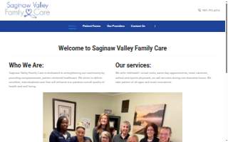 Saginaw Valley Family Care website