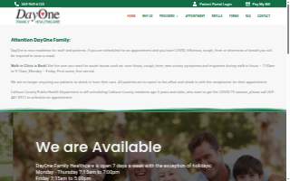 DayOne family health Care website