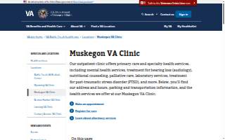 Muskegon VA Clinic website