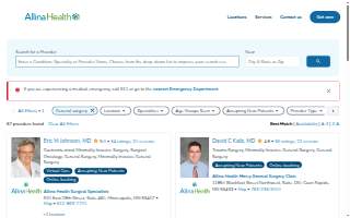Allina Health Surgical Specialists - Bloomington website