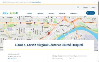Elaine S. Larson Surgical Center at United Hospital website