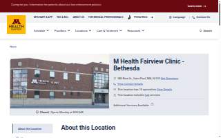 M Health Fairview Clinic - Bethesda website
