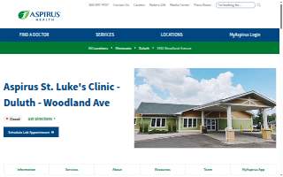 Aspirus St. Luke's Clinic - Duluth - Woodland Ave website