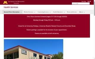 UMD Health Services website