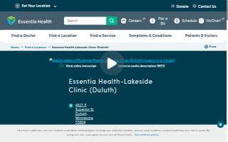 Essentia Health-Lakeside Clinic (Duluth) website