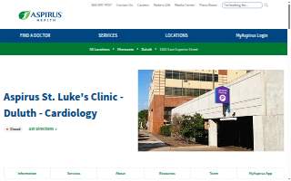Aspirus St. Luke's Clinic - Duluth - Cardiology website