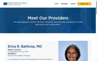 Baptist Medical Group-Women's Consultants website