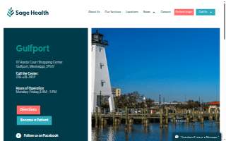Sage Health Gulfport, MS Primary Care Centers website