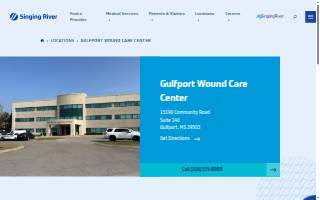 Singing River Gulfport Wound Care Center website