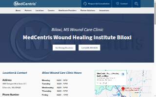 MedCentris Wound Healing Institute Biloxi website