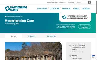 Hattiesburg Clinic Hypertension Center website