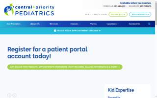 Central + Priority Pediatrics website