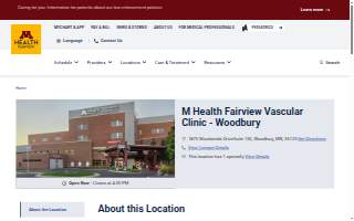 HealthEast Vascular, Vein & Wound - Woodbury website