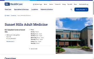 Sunset Hills Adult Medicine website