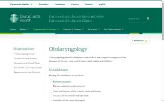 Dartmouth Hitchcock Clinics Manchester - Canton Street | Ear, Nose & Throat Specialists of Southern NH website