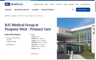 BJC Medical Group at Progress West - Primary Care website