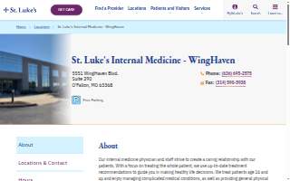 St. Luke's Internal Medicine - WingHaven website