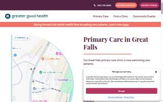 Greater Good Health Great Falls Primary Care Clinic website