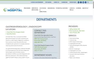 Great Falls Clinic Gastroenterology website