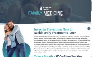 Bozeman Health Family Medicine Clinics website