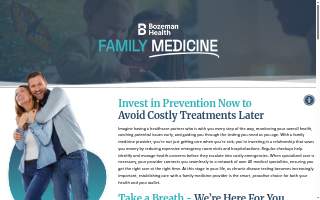 Bozeman Health Cottonwood Clinic Primary Care website