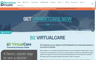 B2 UrgentCare Big Sky website
