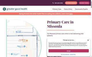 Greater Good Health Missoula Primary Care Clinic website