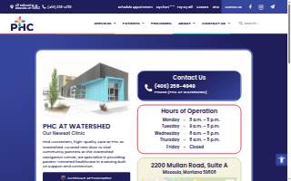 Partnership Health Center at Watershed website