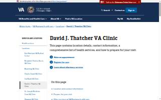 David J. Thatcher VA Clinic (Missoula) website