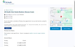 CHI Health Clinic Family Medicine (Stevens Creek) website