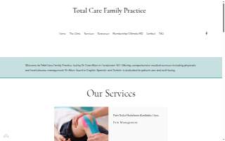 Total Care Family Practice website