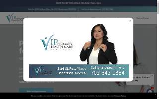 VIP Primary Healthcare Las Vegas website