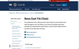 Department of Veterans Affairs - East Campus Primary Care website