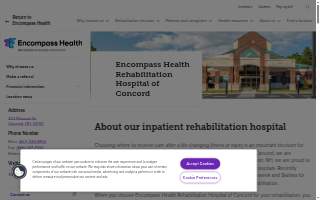 Encompass Health Rehabilitation Hospital of Concord website