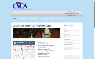 Champlain Valley Cardiovascular Associates website