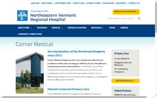 NVRH Corner Medical website